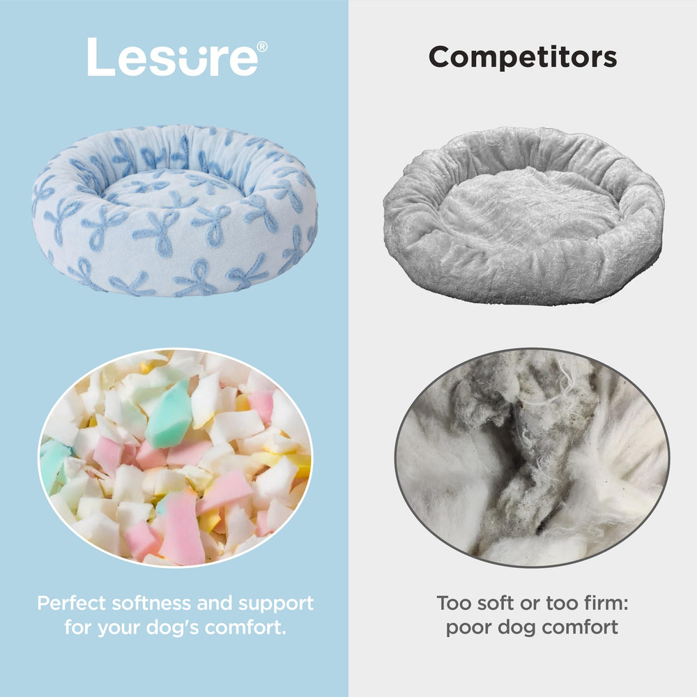 LE SURE donut cama-perro antideslizante-fondo: base estable en suelos duros.
