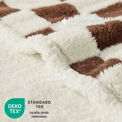 LE SURE manta sherpa suave por un lado y jacquard cálido al otro, confort para tu mascota.