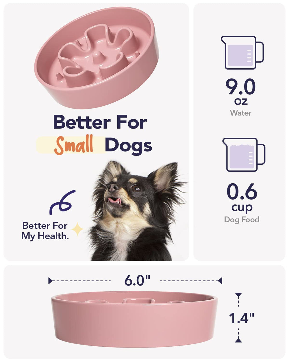 Apto para microondas para recalentar la comida de tu mascota.