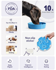 LE TAUCI diseño laberinto cerámico guía al perro a comer despacio.