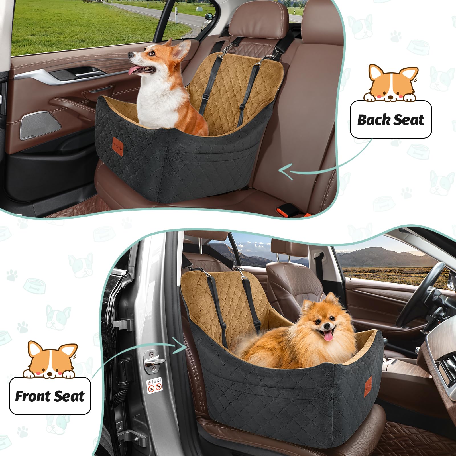 Diseño inclinación de Lealchum ofrece mayor espacio para perros medianos.
