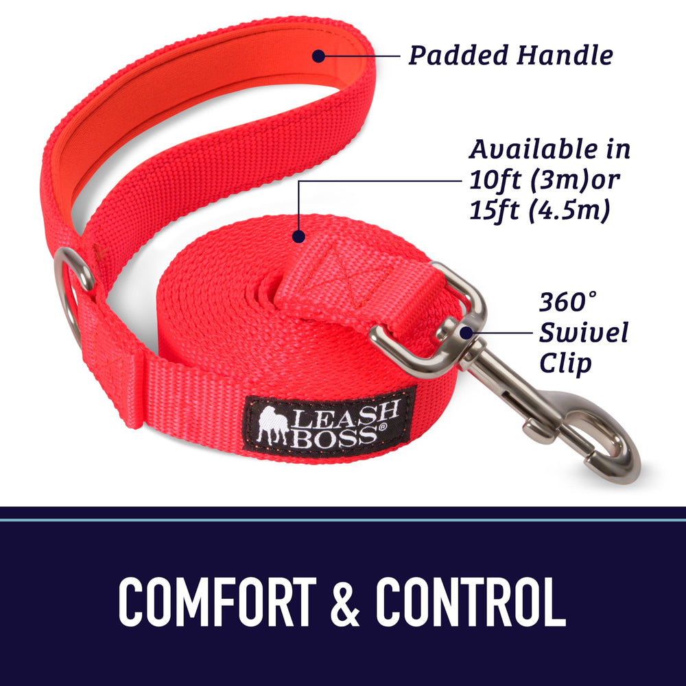 Leash Boss correa larga de 10 pies para libertad con control