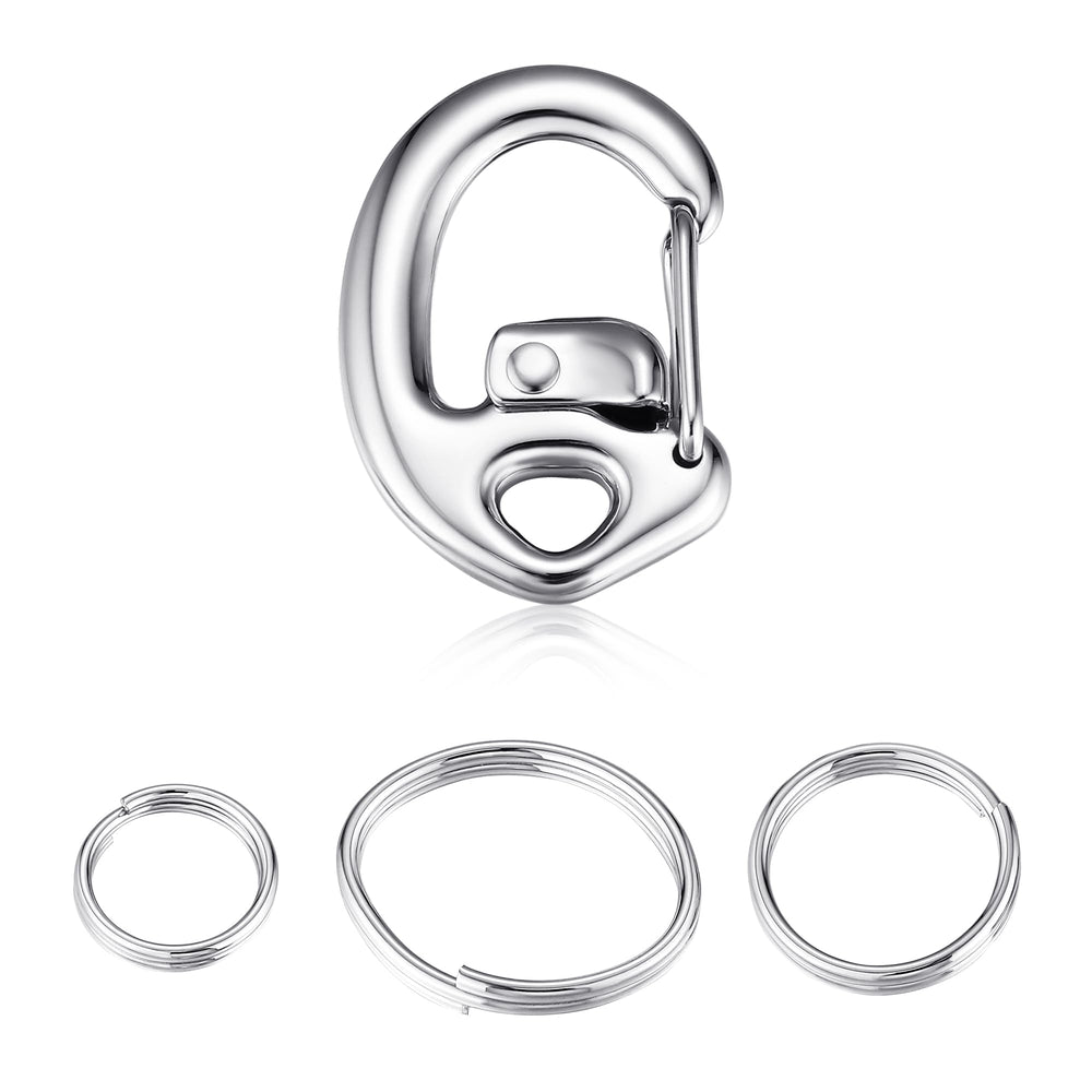 Leash King clip carabiner con cierre rápido para collar seguro.