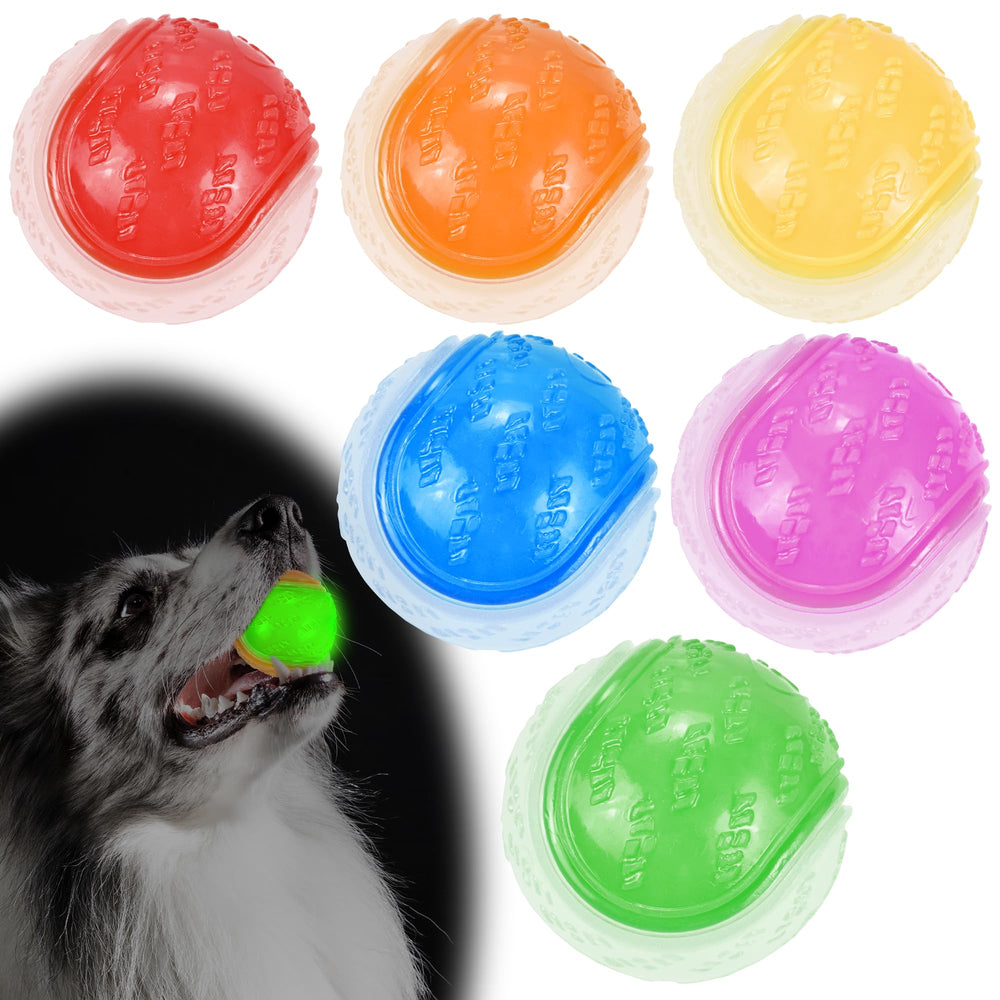 Bola LECHONG para perros que brilla en oscuridad, ideal para juego nocturno