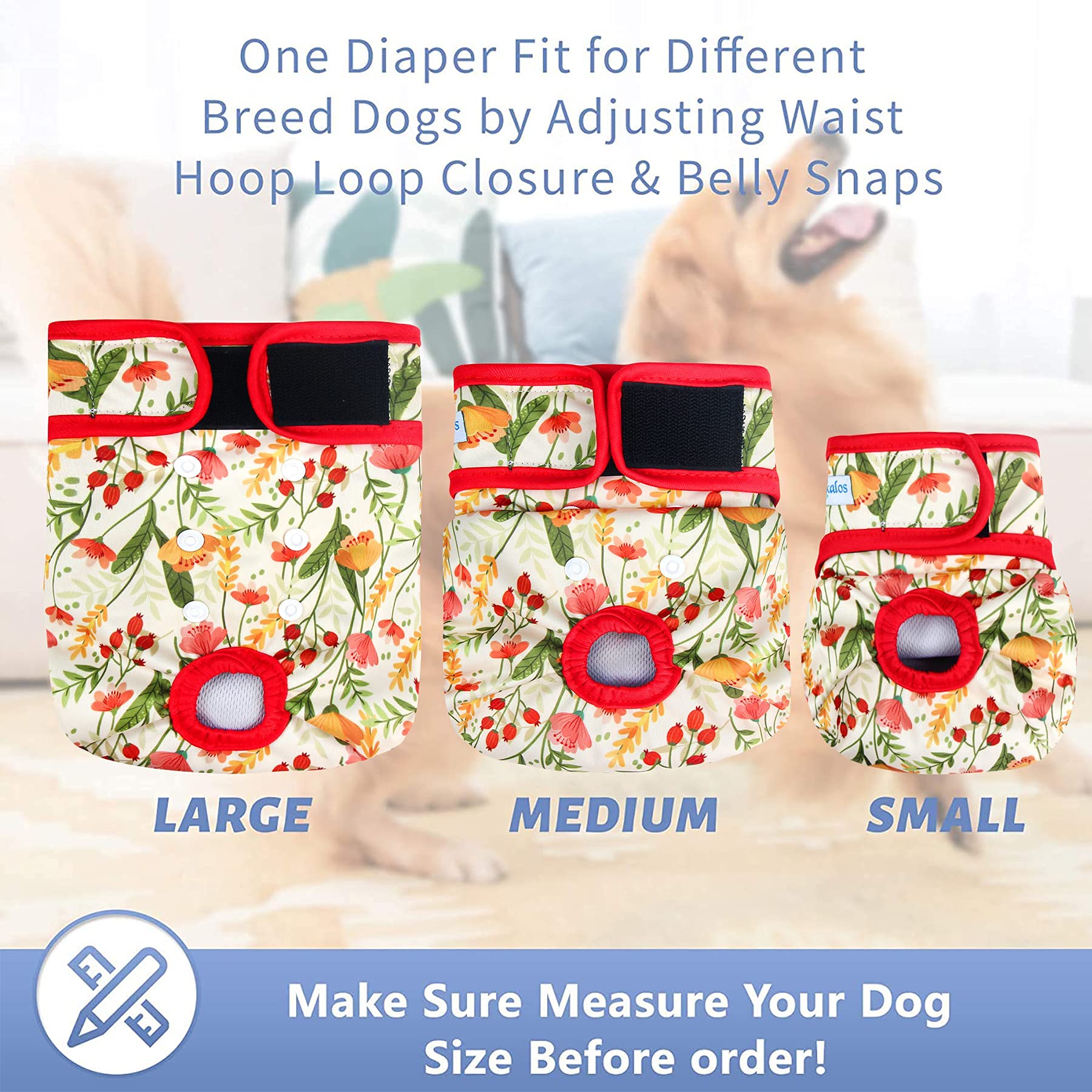 Pañales Leekalos diseño floral con estilo para uso diario.