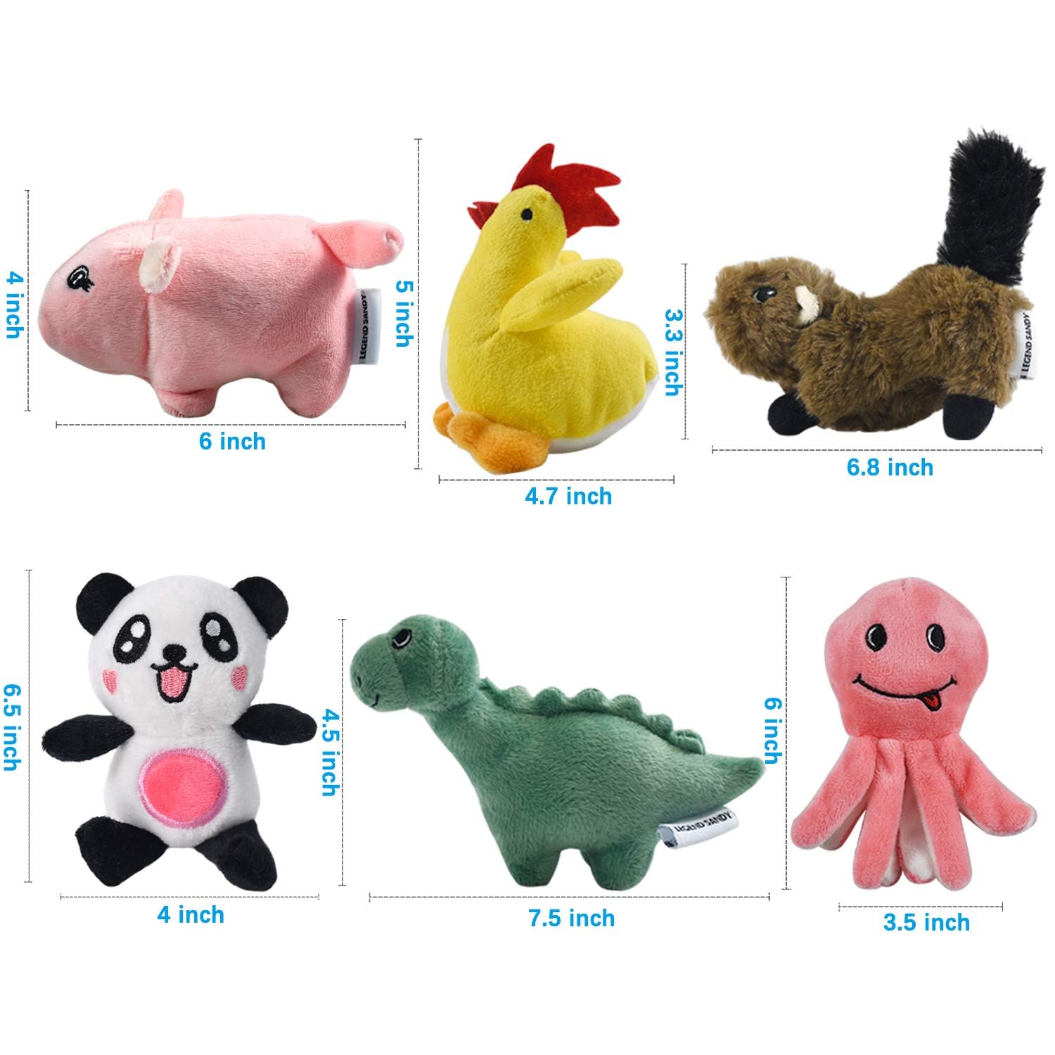 Jouet dinosaure LEGEND SANDY, durable et mignon pour chiots.