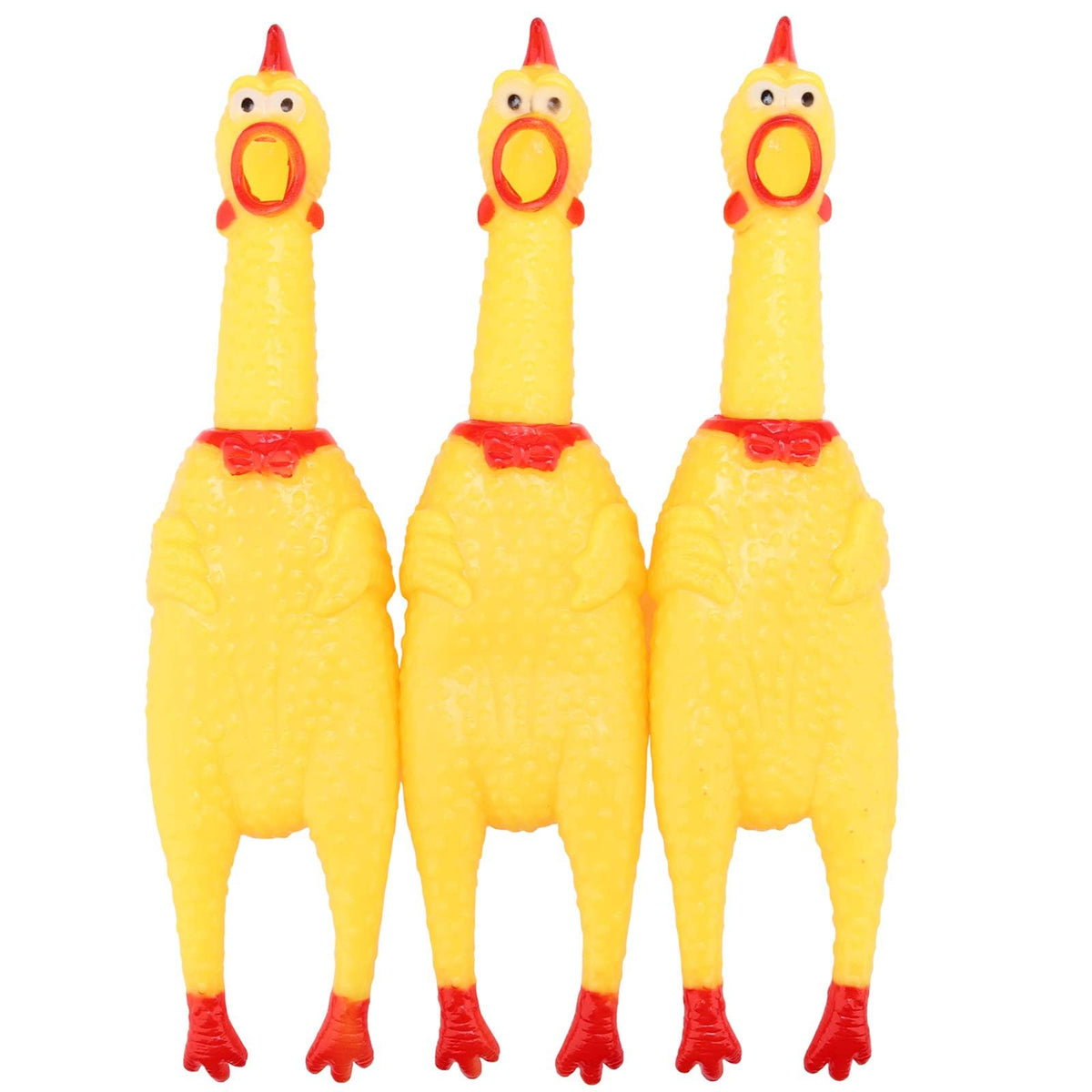 LEGEND SANDY pollo chillón amarillo para perros con sonido, ideal para juego activo.