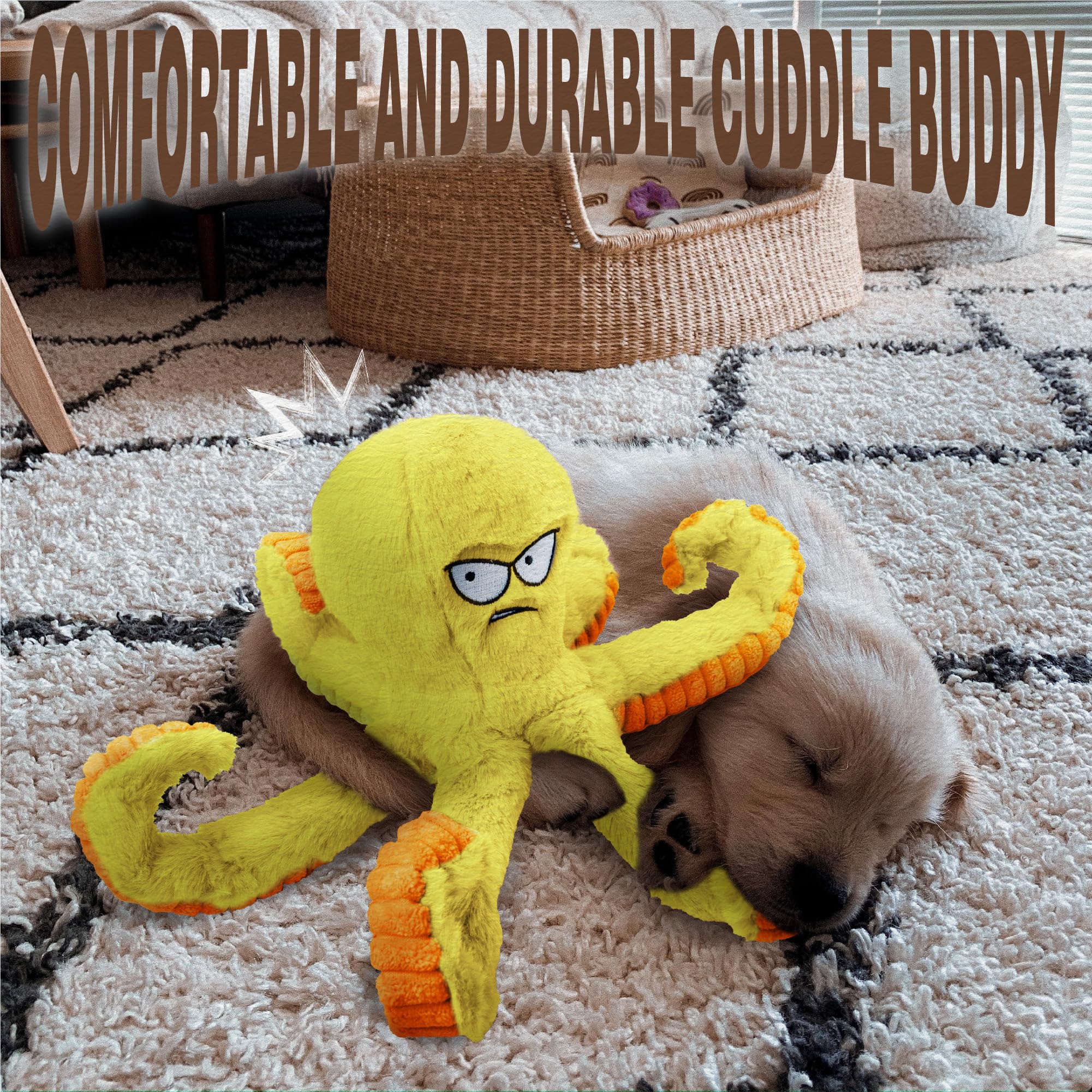 Legend Sandy Pulpo Amarillo, adecuado para todas las razas como Chihuahuas y Corgis.