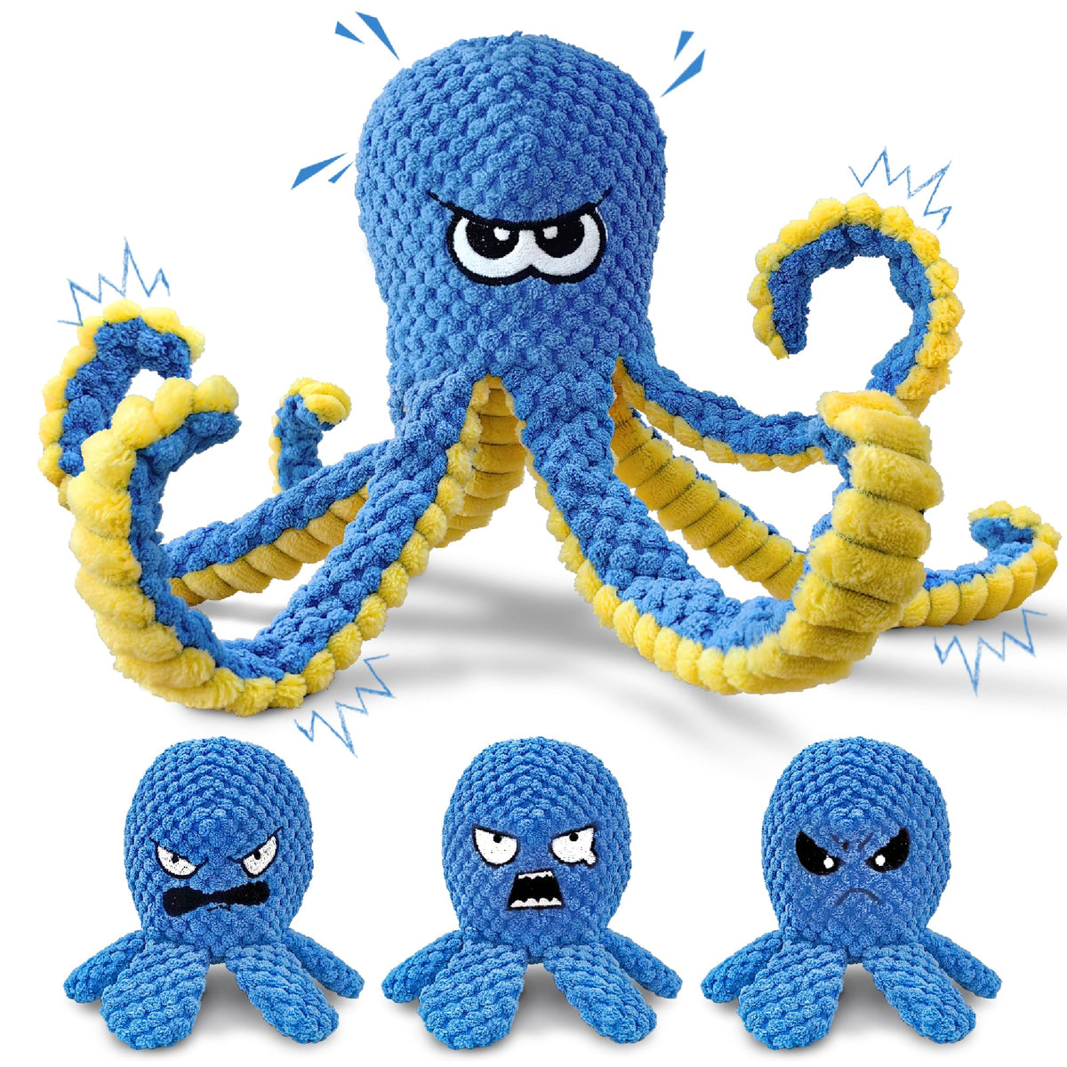 LEGEND SANDY pulpo grande sin relleno, ideal para juego interactivo y masticación suave.