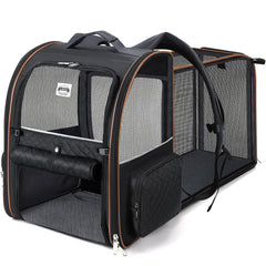 Lekebobor mochila de transporte para gato grande con ventilación óptima