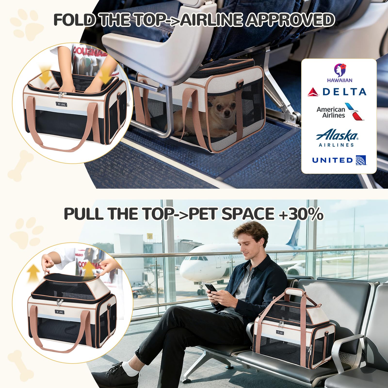 Lekereise canguro con malla transpirable en los laterales para mejor ventilación.