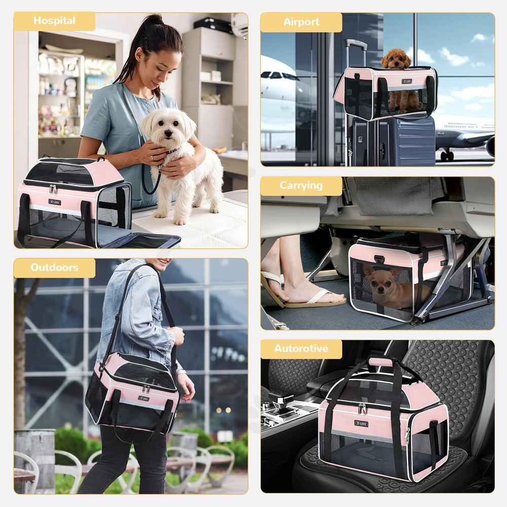 Lekereise transportín mascotas capacidad máxima de 15 libras.