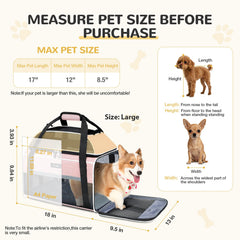 Lekereise transportín mascotas malla transpirable para buena ventilación.