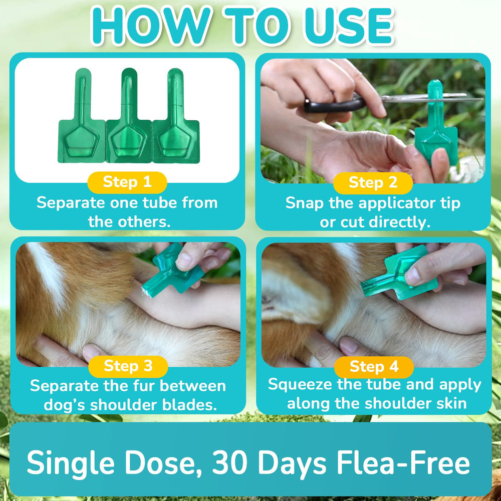 Lerqua protege durante 30 días por dosis para perro mediano.