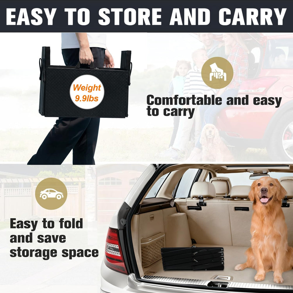 Lesguyor escaleras plegables para perros, ahorro de espacio en casa.