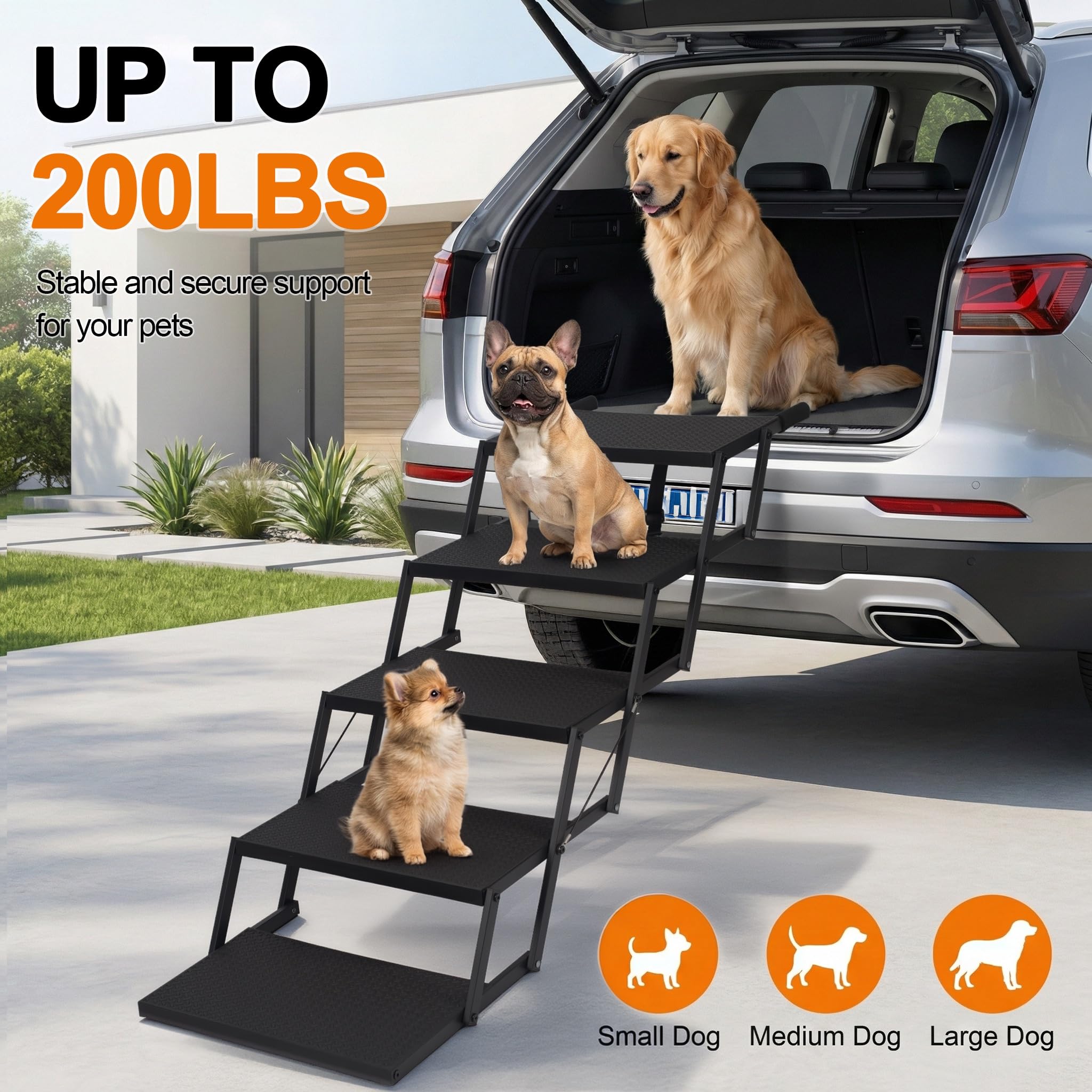 Lesguyor escalones para perros grandes, ultraligeros y resistentes.