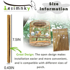 Lesimnky cubiertas de percha para parakeets, reduce aristas cortantes.