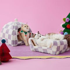 LE SURE Lesure 2 en 1 cama plana morada para felinos pequeños