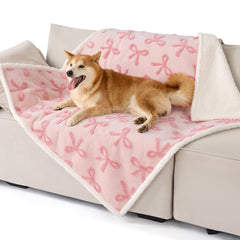 LE SURE manta sherpa-doble cara con jacquard, tacto suave para descanso.