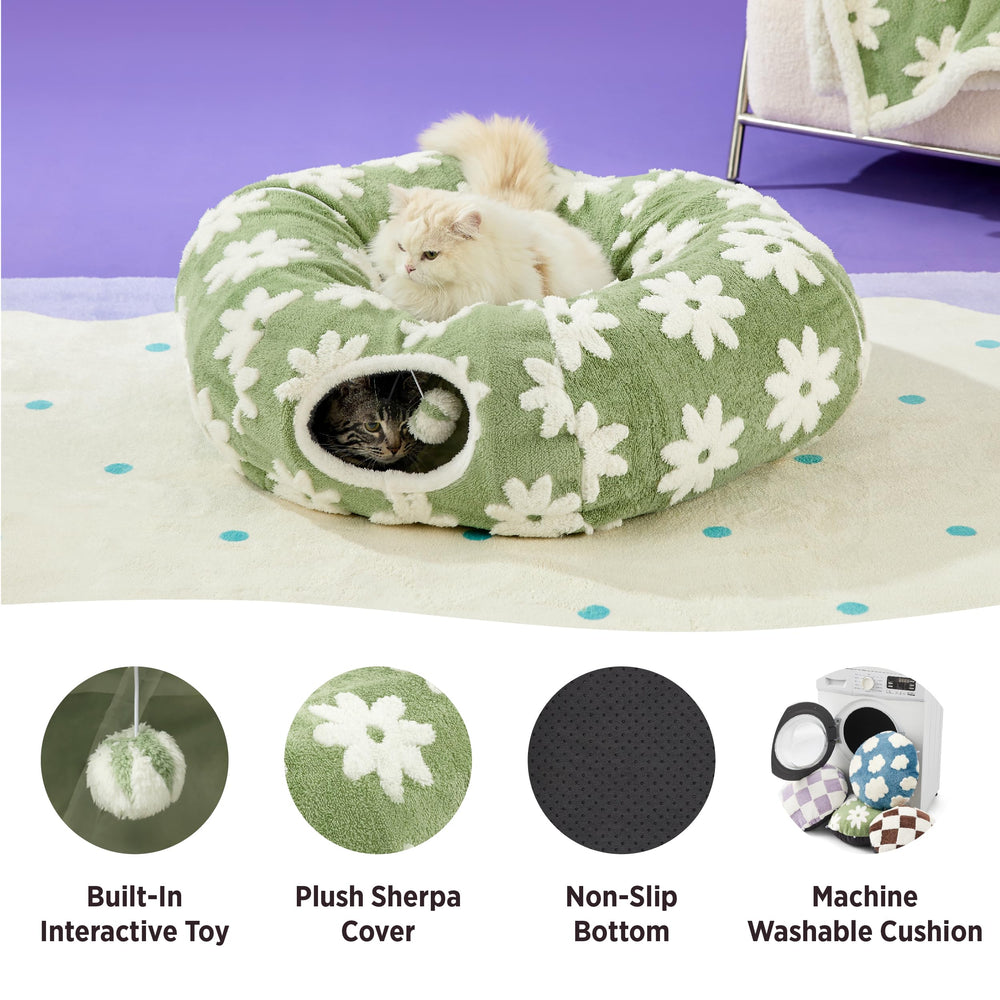 Lesure túnel gato con juguetes interactivos para gatos
