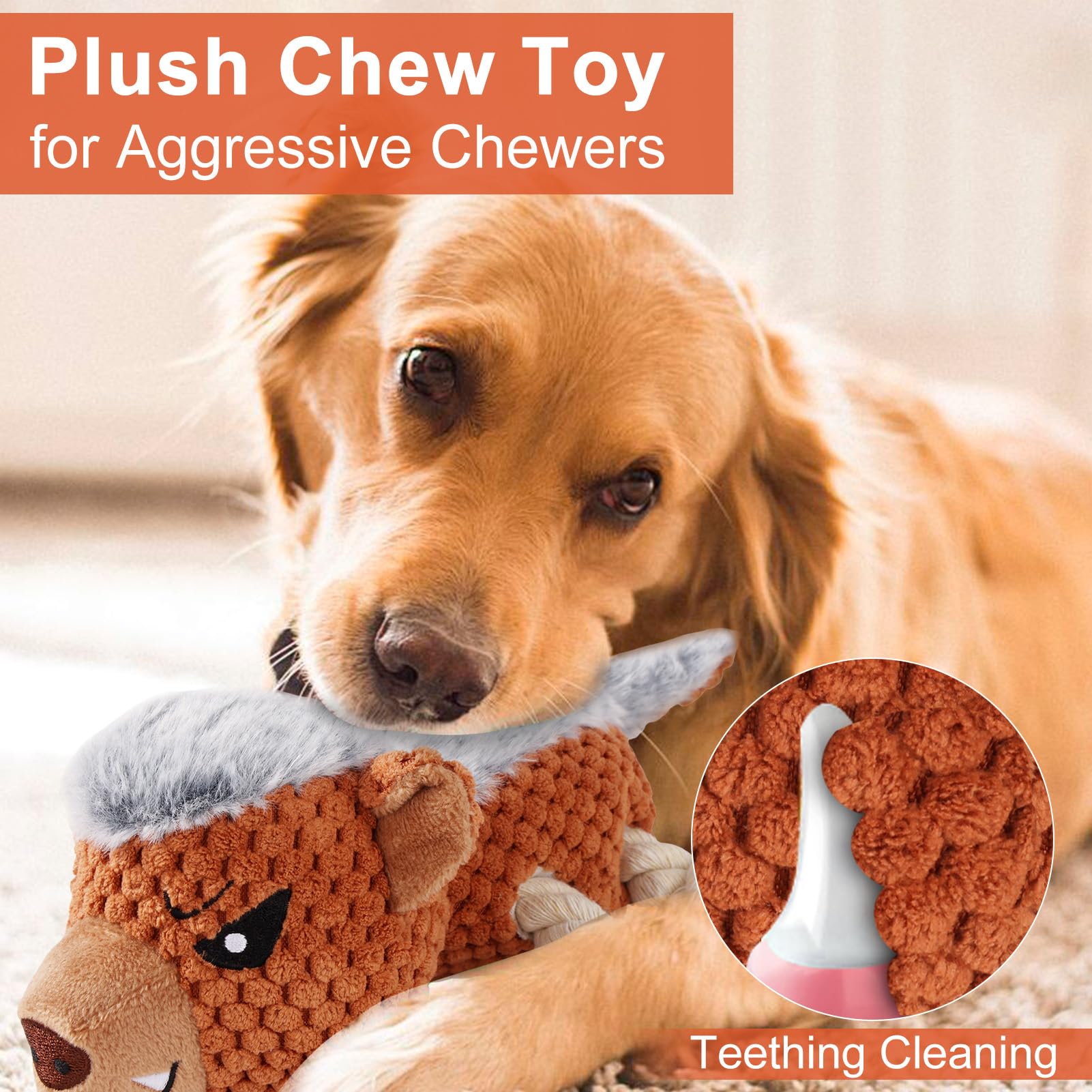 Letsmeet Juguete para perros con sonido chirriante que activa la caza y juego.