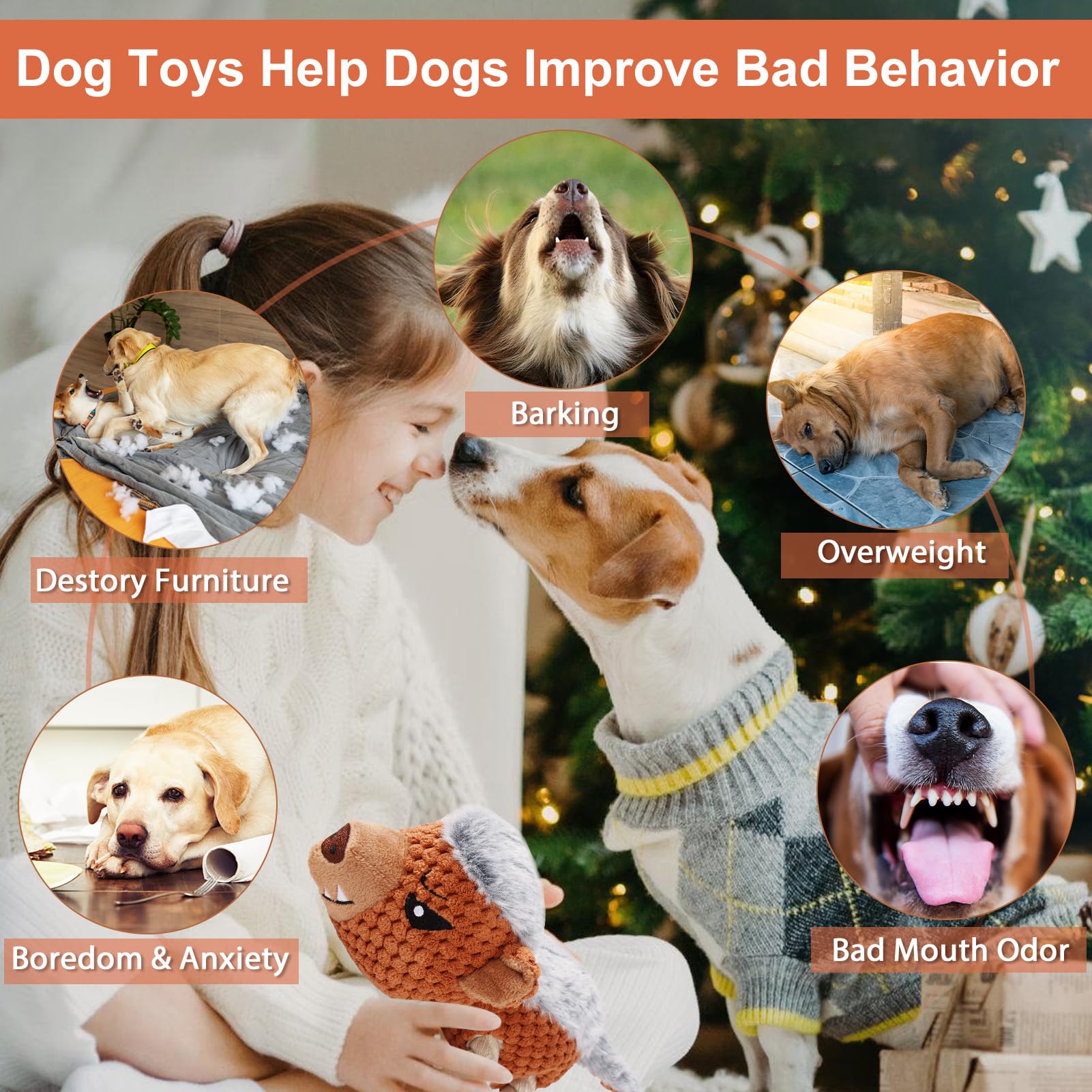 Letsmeet Juguete para perros, juego interactivo para fortalecer el vínculo y quemar energía.