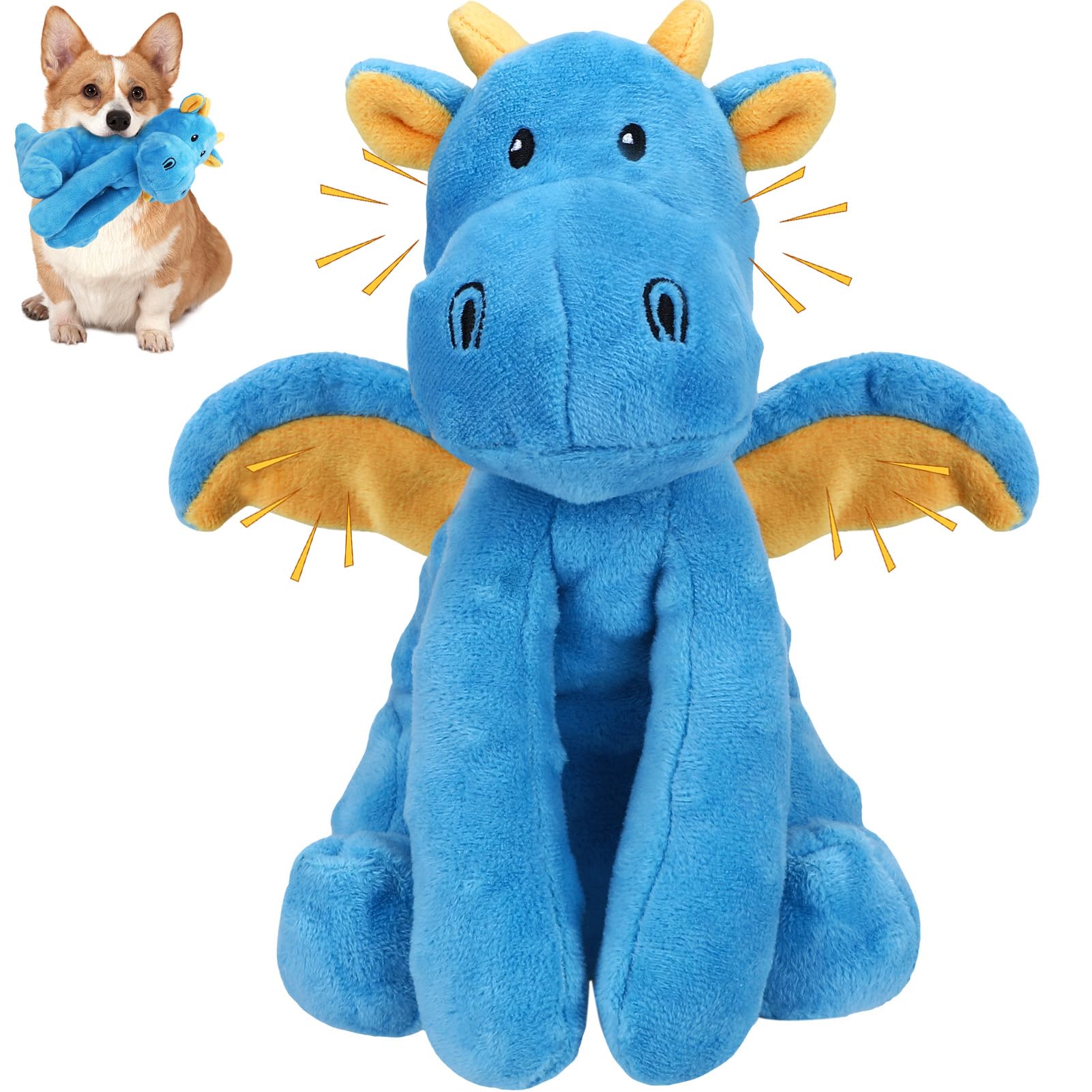 Letsmeet juguete perro con sonido chirriante para juego activo
