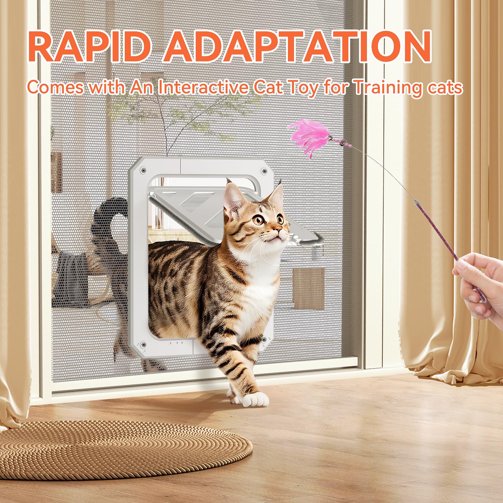 LIBBEPET puerta-gato-uso-real facilita movimientos de tu mascota diaria.
