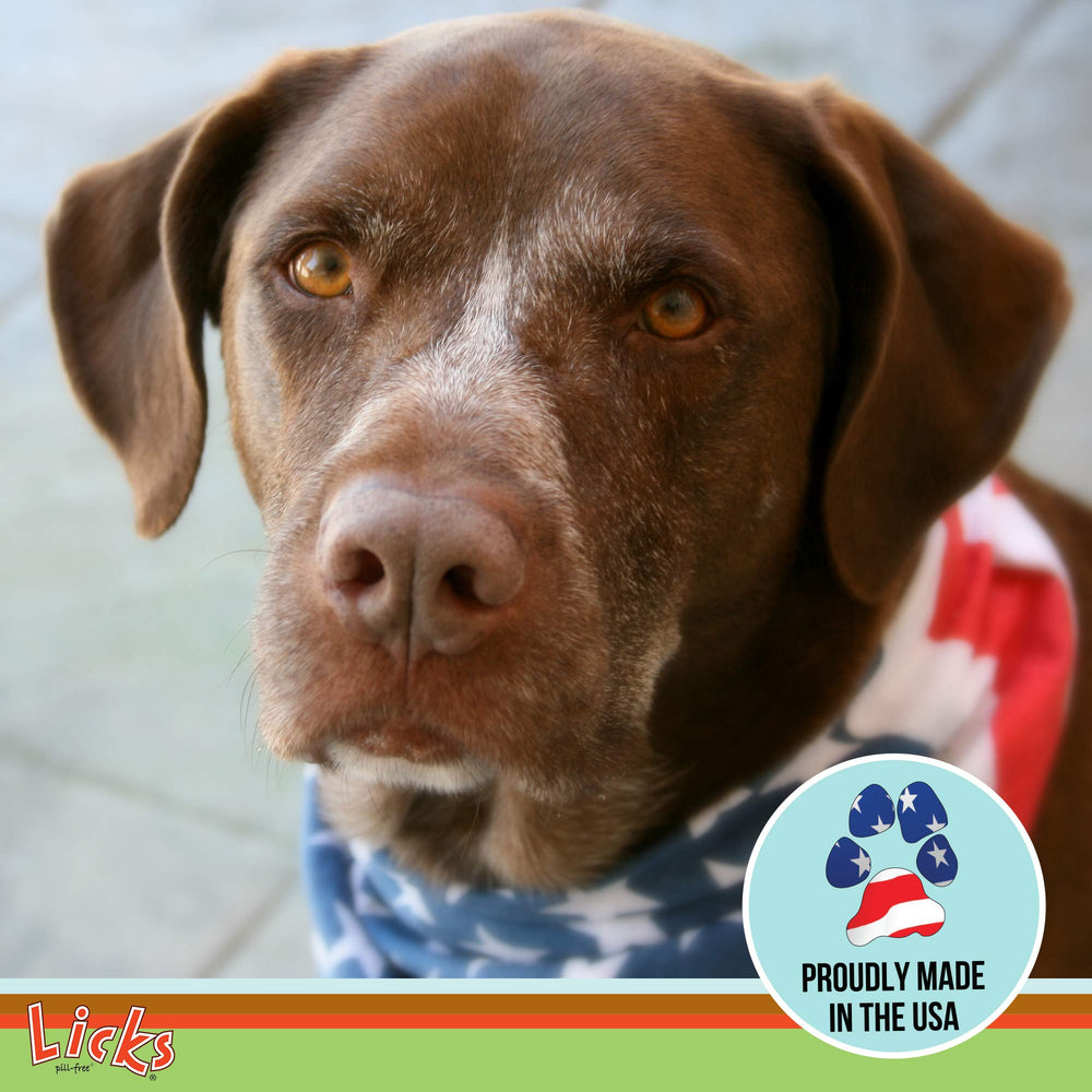 Licks Pill Free LiquiPaks cuidado compasivo para perros y gatos.