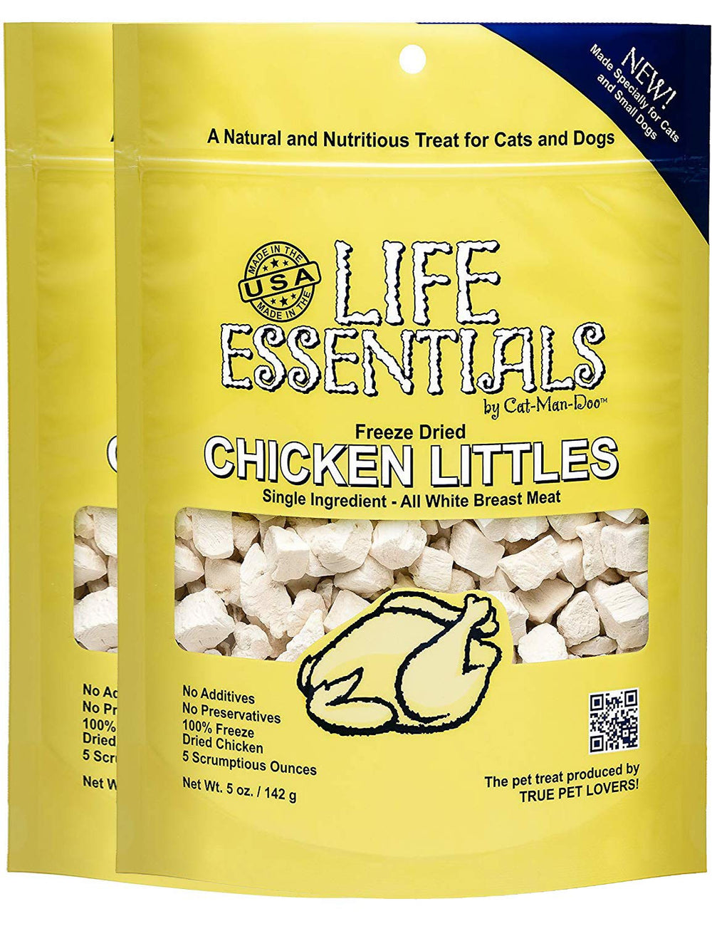 Life Essentials Chicken Littles: empaque atractivo para almacenamiento y uso diario.