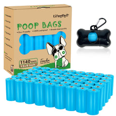 Bolsas Lifegogo para perro de 1140 unidades, listas para recoger excrementos.