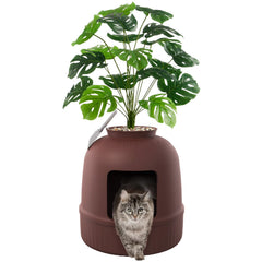 Lifewit: caja de arena oculta con planta artificial para estilo y orden.
