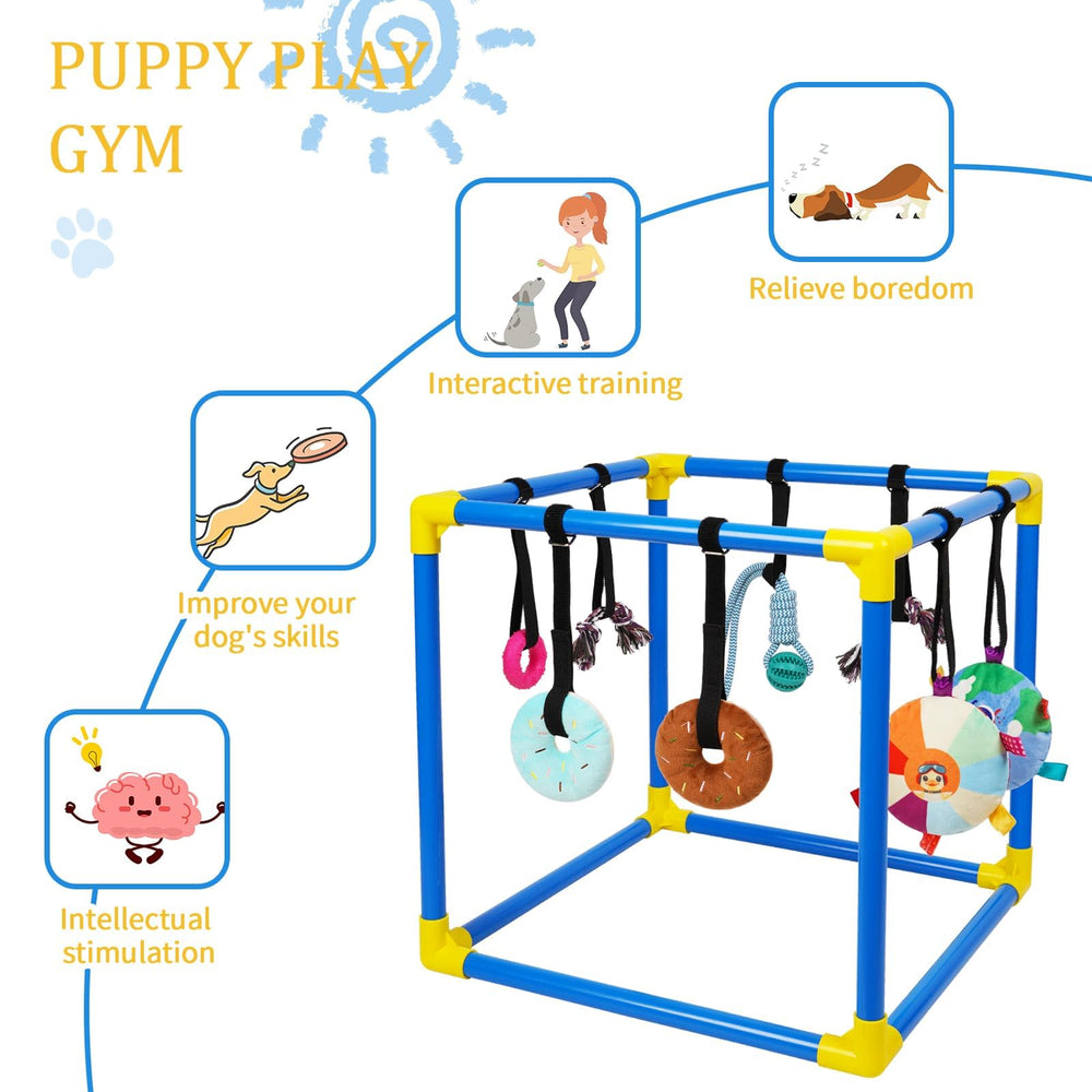 Liitrton Puppy Play Gym tamaño compacto ideal para interiores.