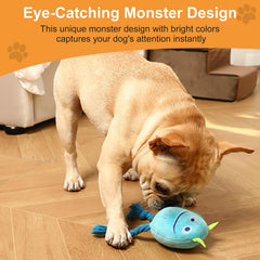 Juguete lilfrd peluche con cuerda, estimula juego suave para perros pequeños.