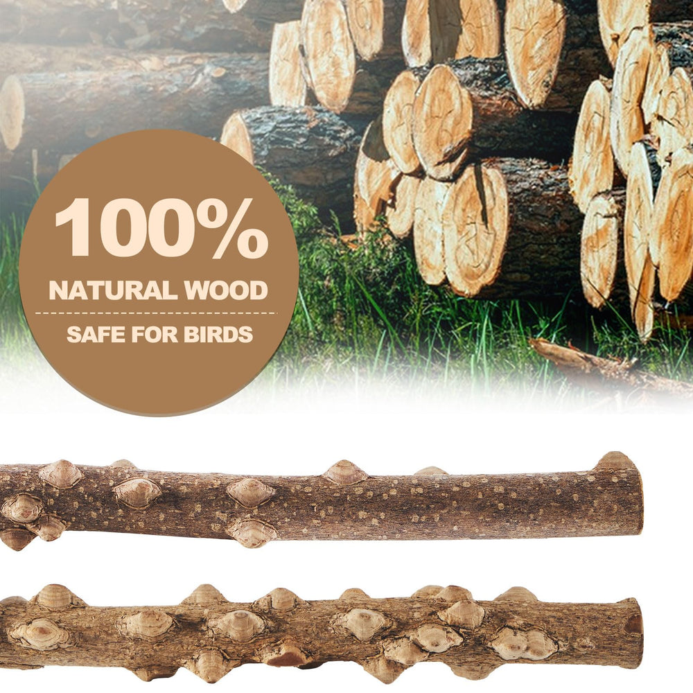 LIMIO perchas de madera natural, textura rugosa para un agarre seguro.