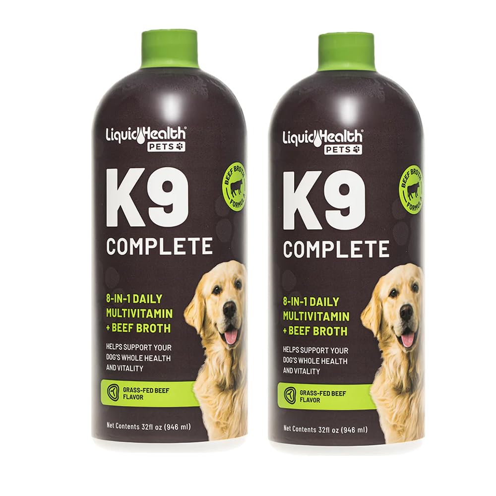 LIQUIDHEALTH K9 Complete frasco, fórmula 8 en 1 para apoyo general de perros.