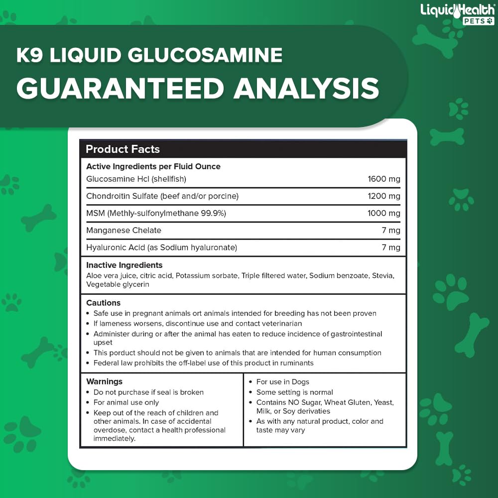 LiquidHealth K9, envase hecho en EE. UU. con control de calidad.
