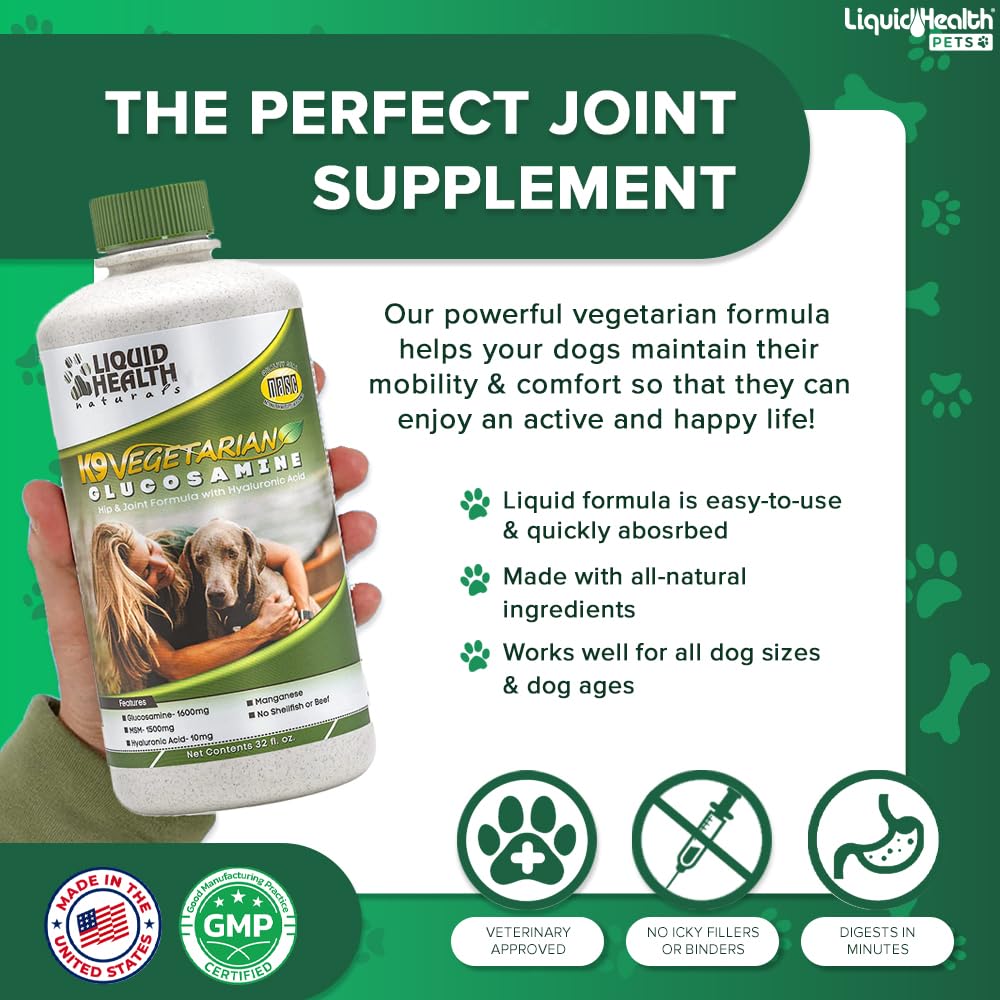 LIQUIDHEALTH K9 glucosamina dosis para perros de todas las edades
