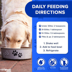LIQUIDHEALTH K9 Complete: aceite de salmón para movilidad y digestión.