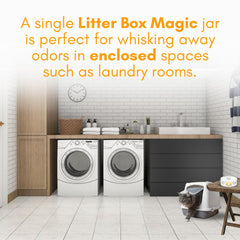 Litter Box Magic: uso práctico en arenero para frescura diaria.