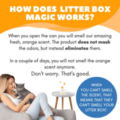 Litter Box Magic: envase a prueba de derrames para arenero.