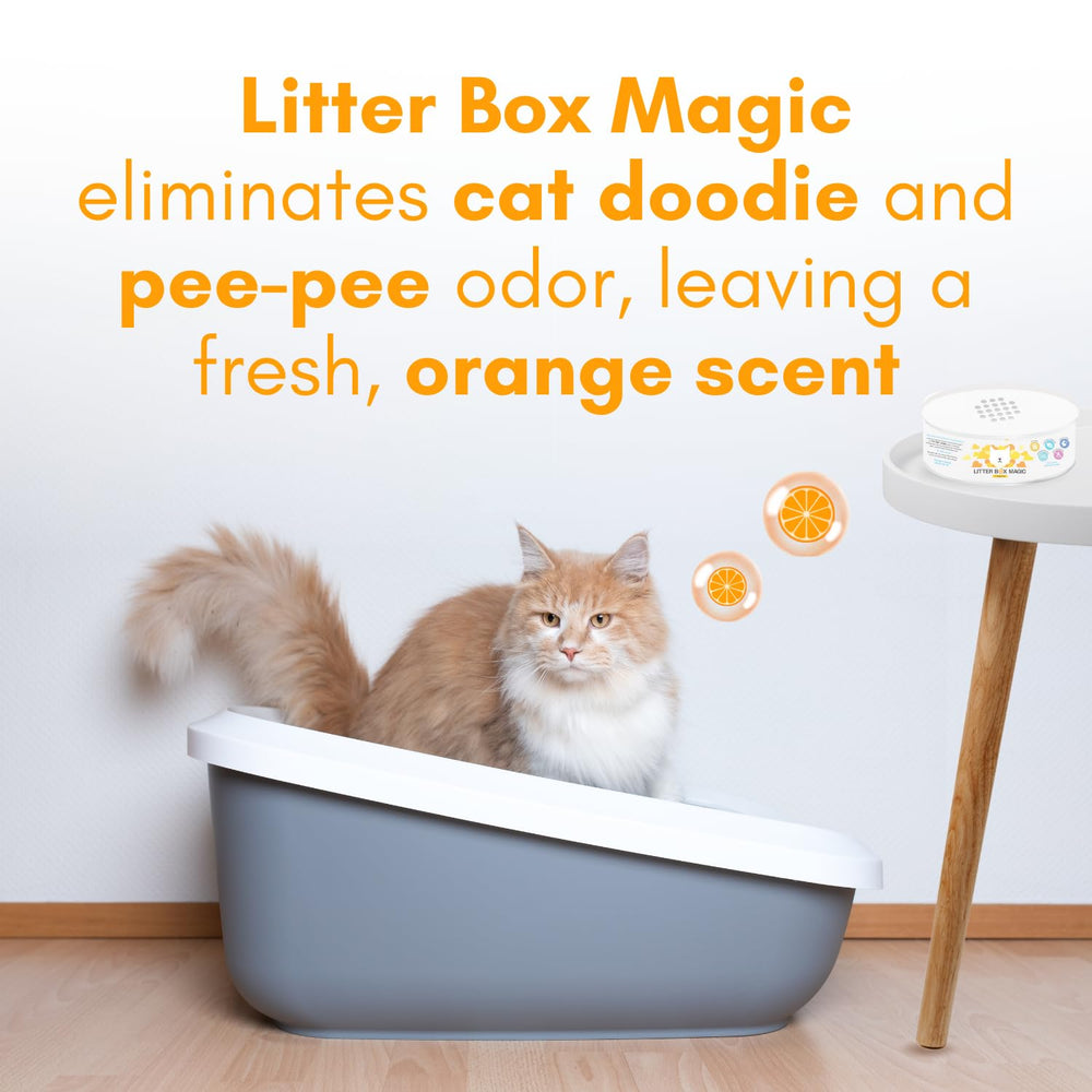 Litter Box Magic gel de control de olor naranja para caja de arena de gatos