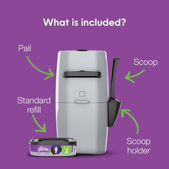 Litter Genie en baño con diseño compacto que ahorra espacio