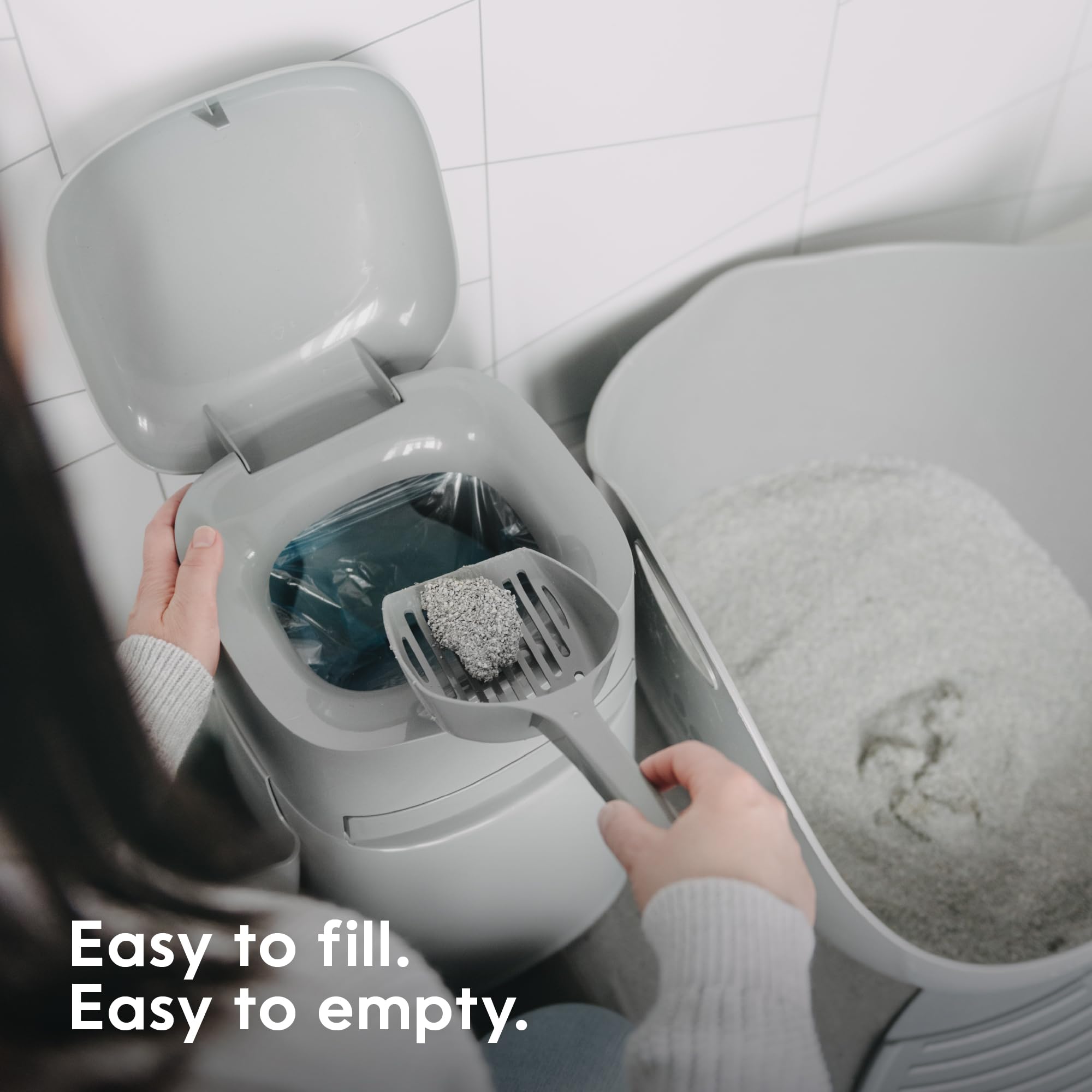 Litter Genie Easy Roll: pala incluida para recoger grumos con comodidad