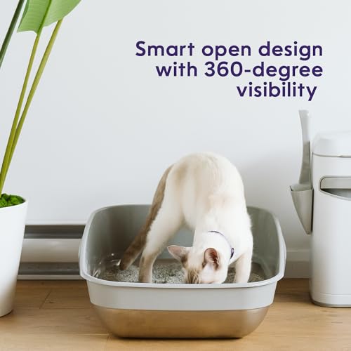 Litter Genie Platinum con visibilidad 360 para vigilar uso y limpieza.