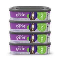 Litter Genie relleno estándar 4 unidades, 56 pies, control de olores para casa.