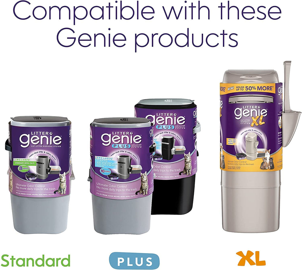 Litter Genie sistema ordenado para desechar arena usada.
