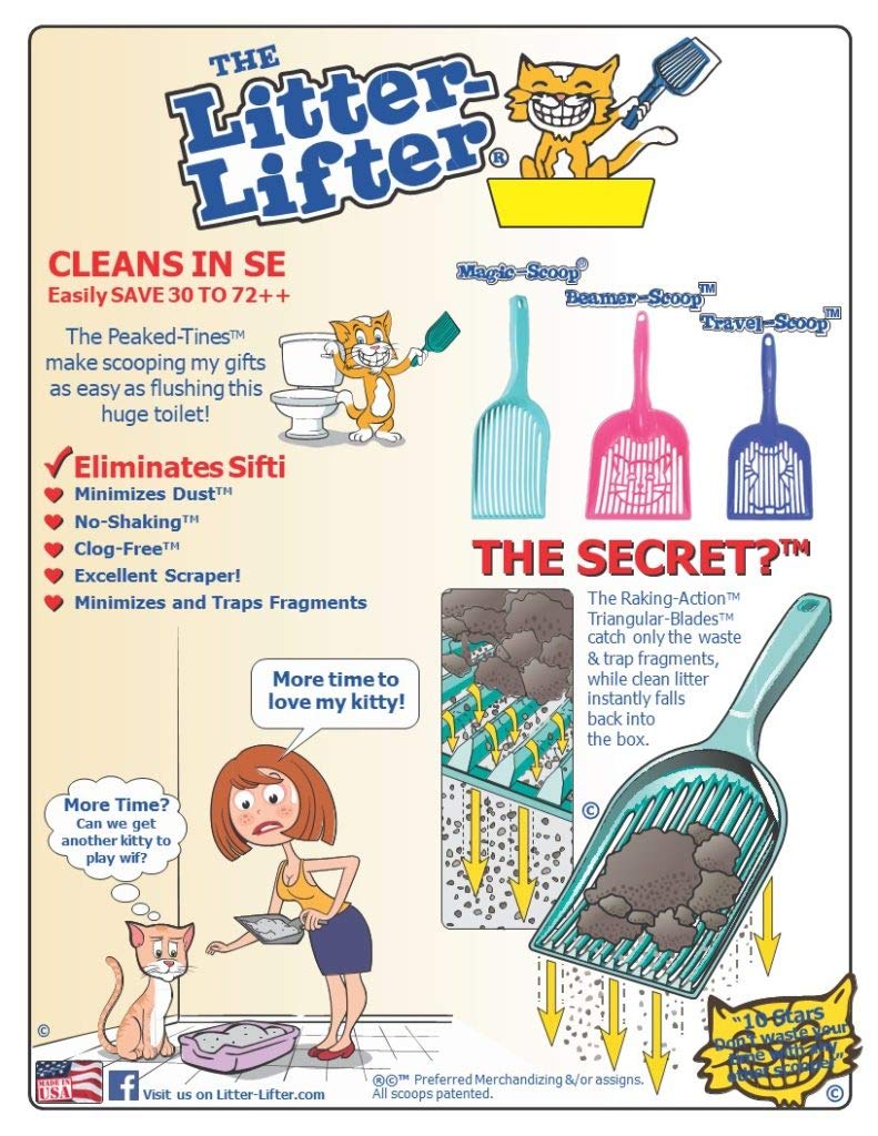 Litter Lifter diseño de plástico duradero para limpieza diaria.