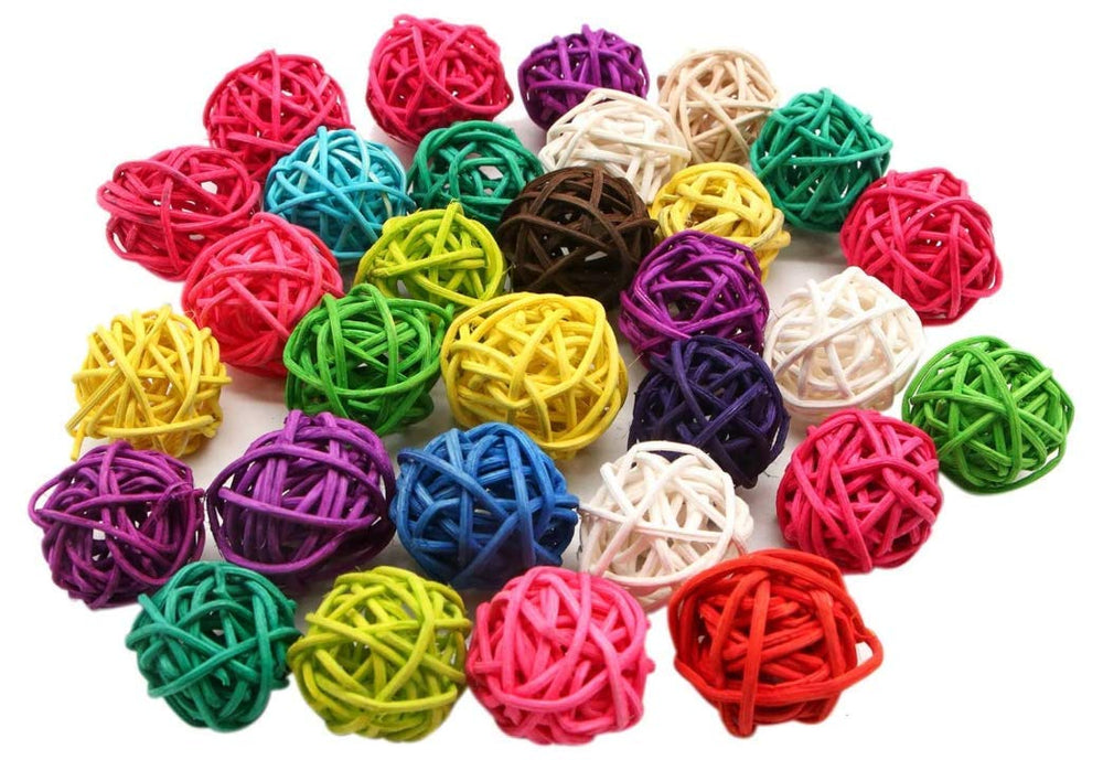 LIUSM bolas de mimbre coloridas para decoración y proyectos de manualidades.