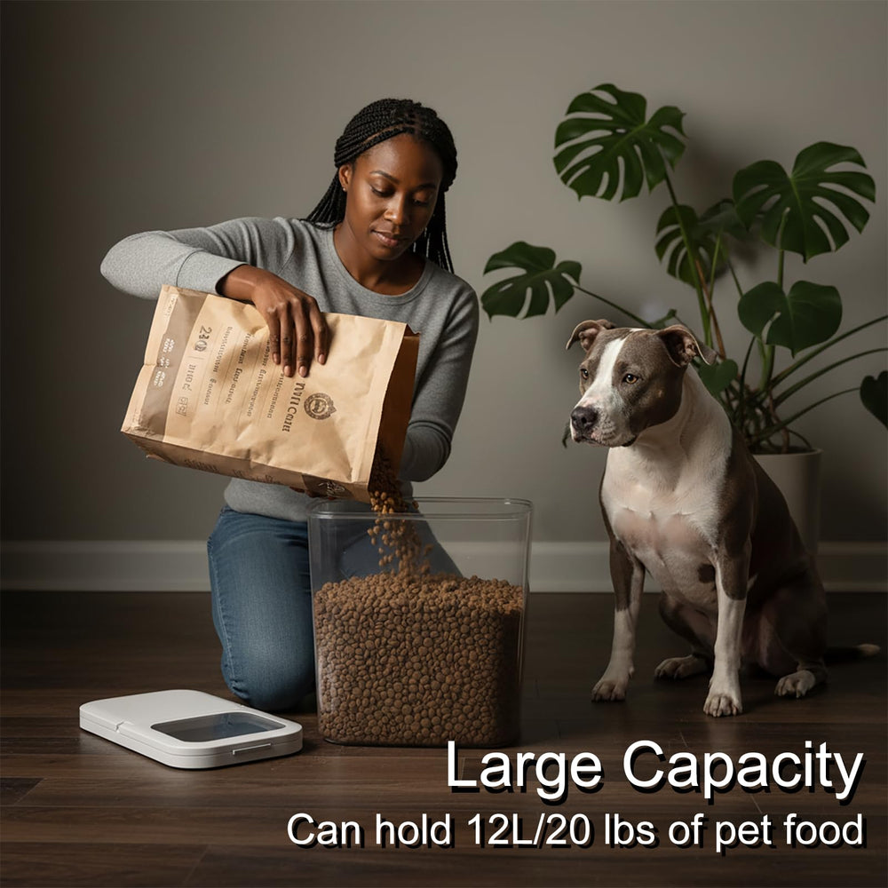 LivLab Mker contenedor para perros con diseño apilable para ahorrar espacio.